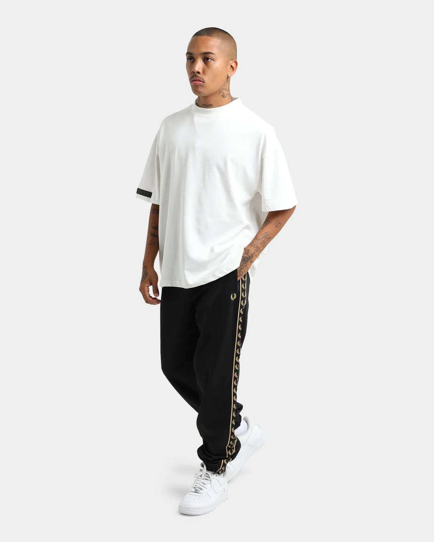 Fred Perry Gold Taped Track Pants Black