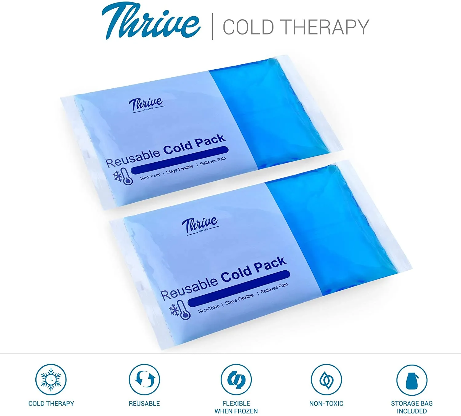 Gel Pack Ice Pack Cold Compress - (2-Pack)