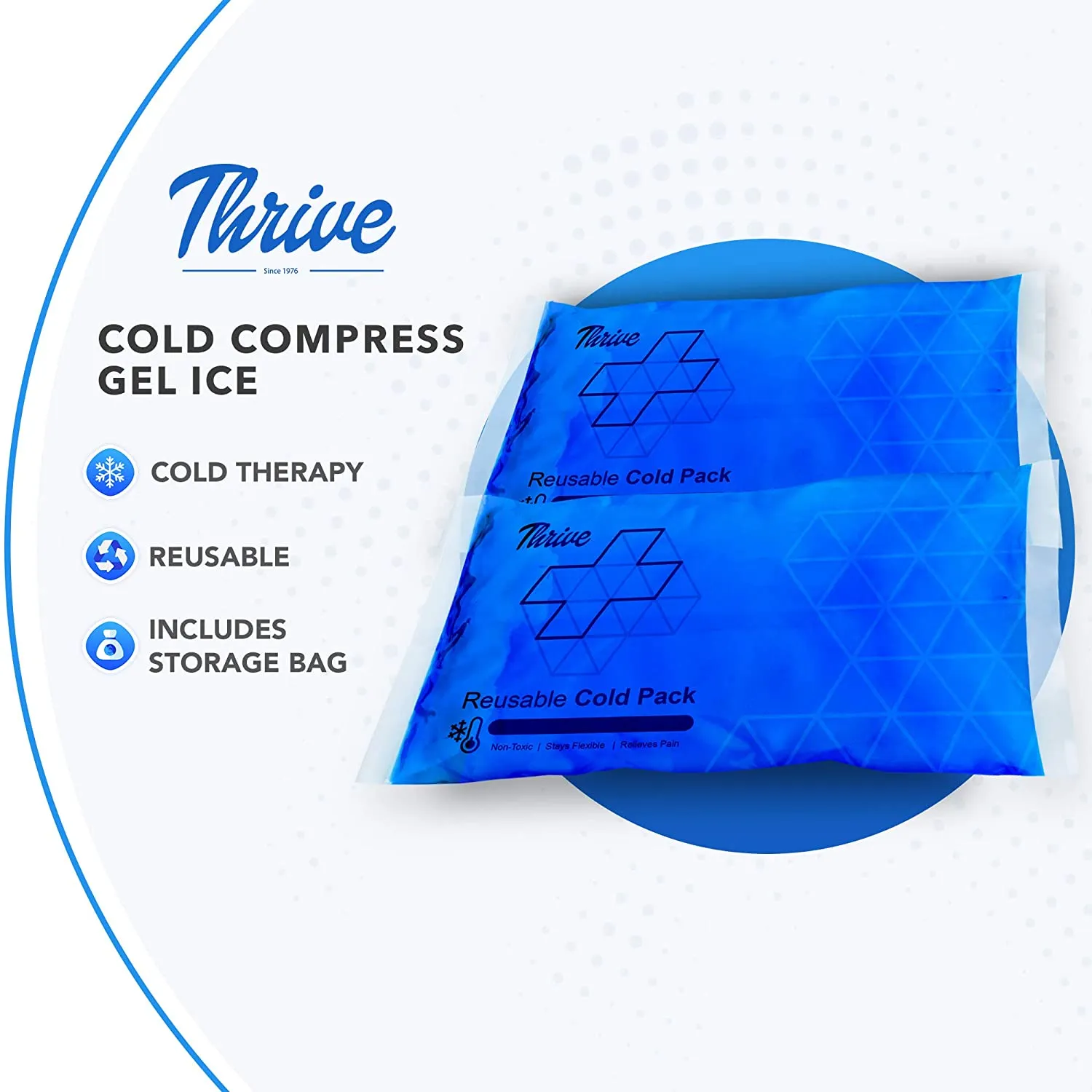 Gel Pack Ice Pack Cold Compress - (2-Pack)