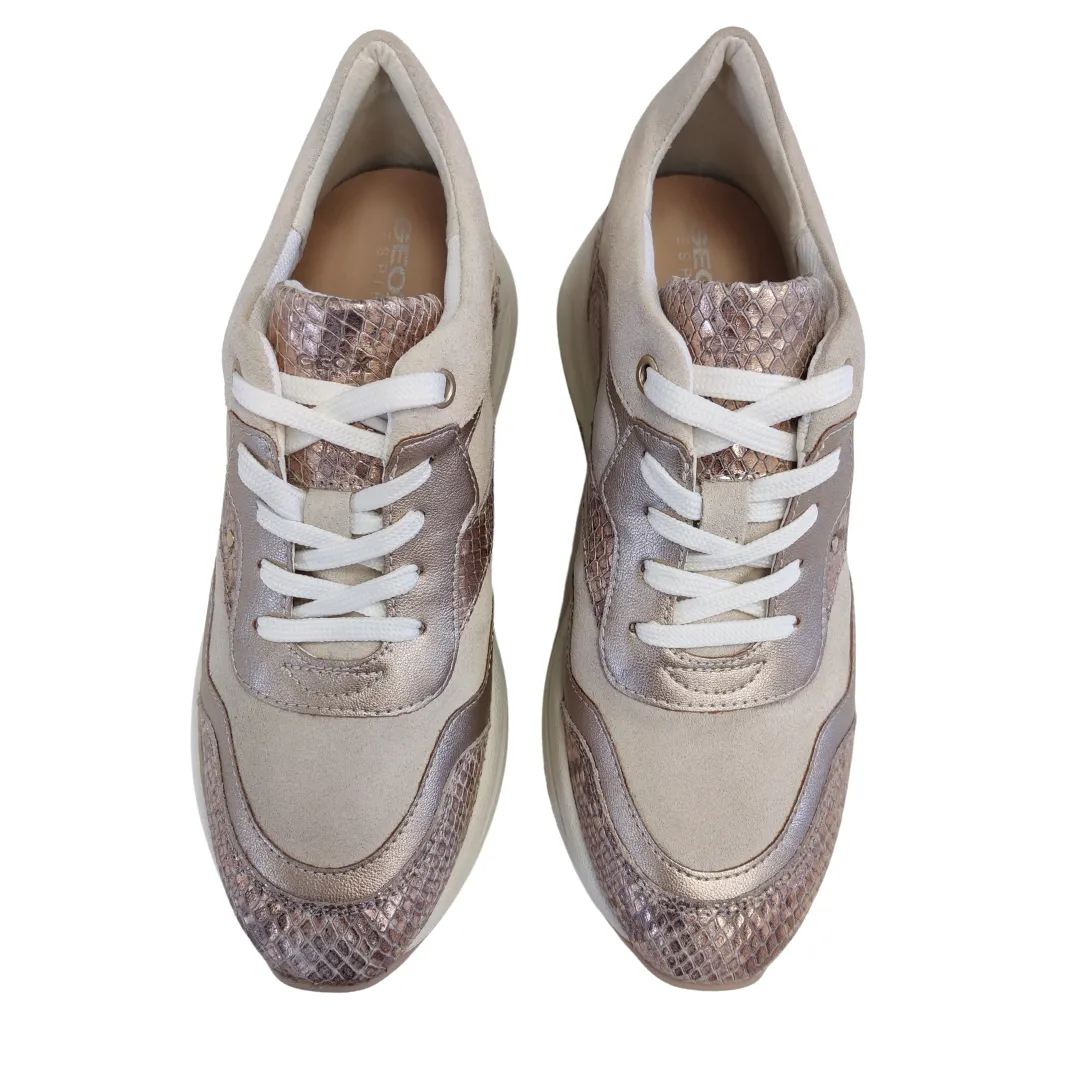 Geox Backsie Womens Pink-Rose Gold Trainer