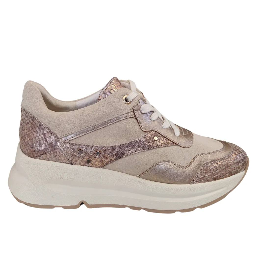 Geox Backsie Womens Pink-Rose Gold Trainer