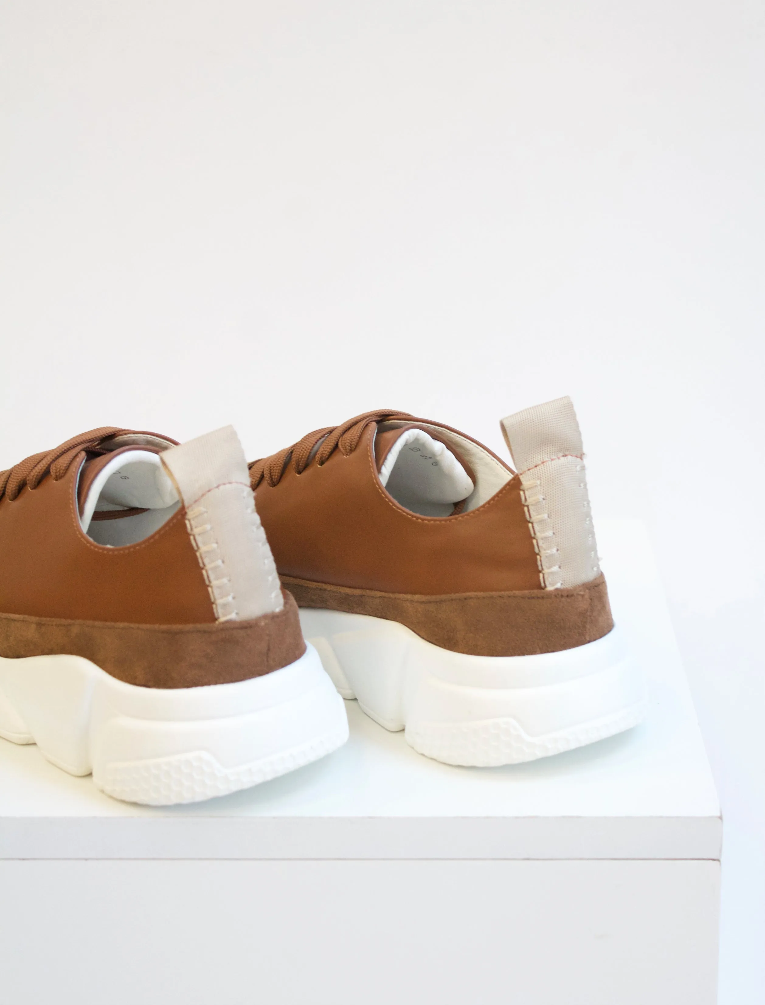 GIA Two-Tone Brown Sneaker