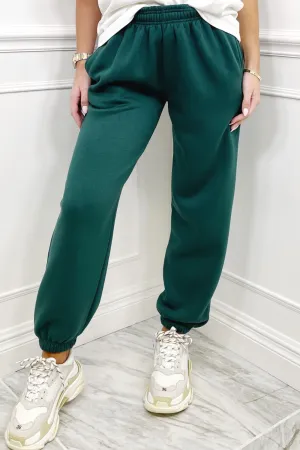 Glamify Forest green premium essential jogger