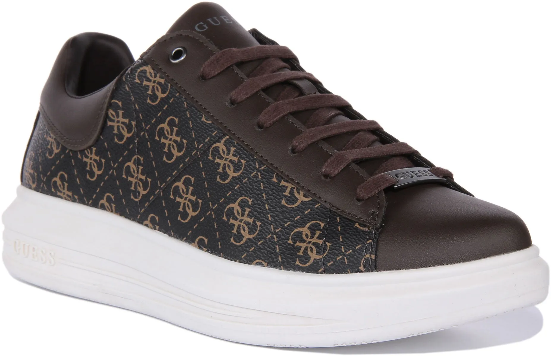 Guess Vibo Trainer In Brown 4G For Men