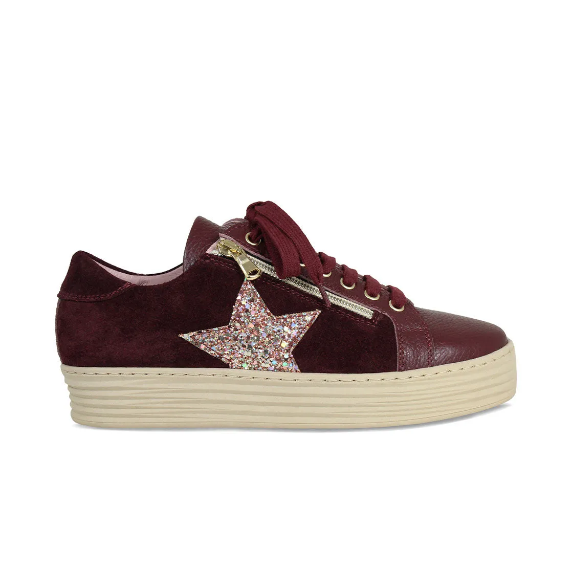 Hampton Star: Bordeau Leather & Glitter