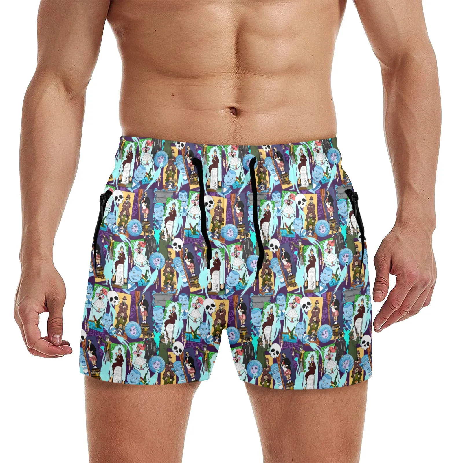 Haunted Mansion Favorites Men's Quick Dry Athletic Shorts