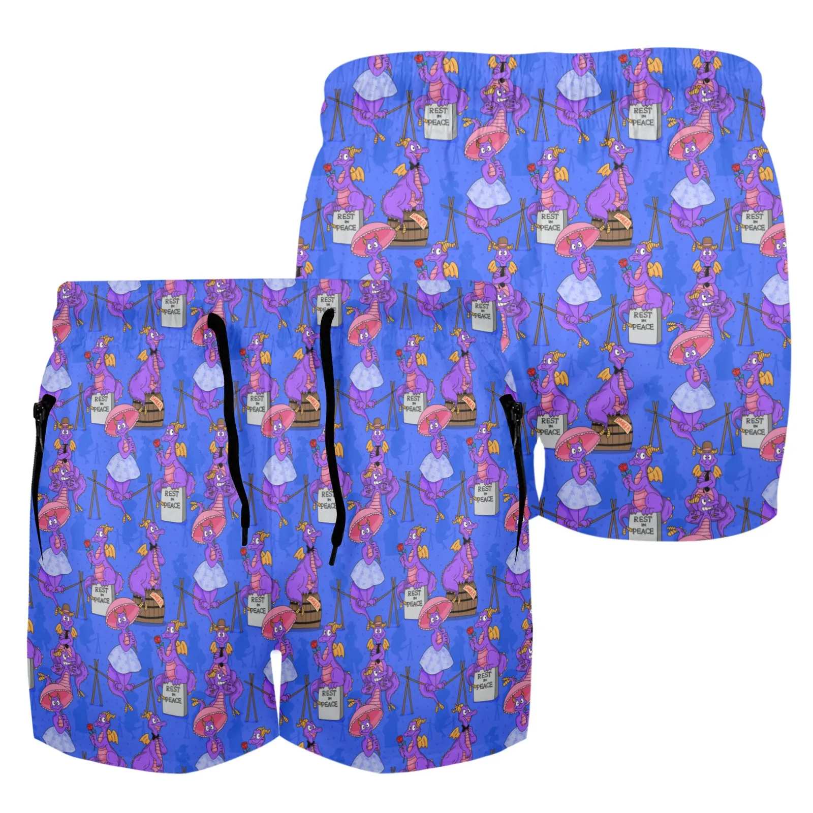 Haunted Mansion Figment Men's Quick Dry Athletic Shorts