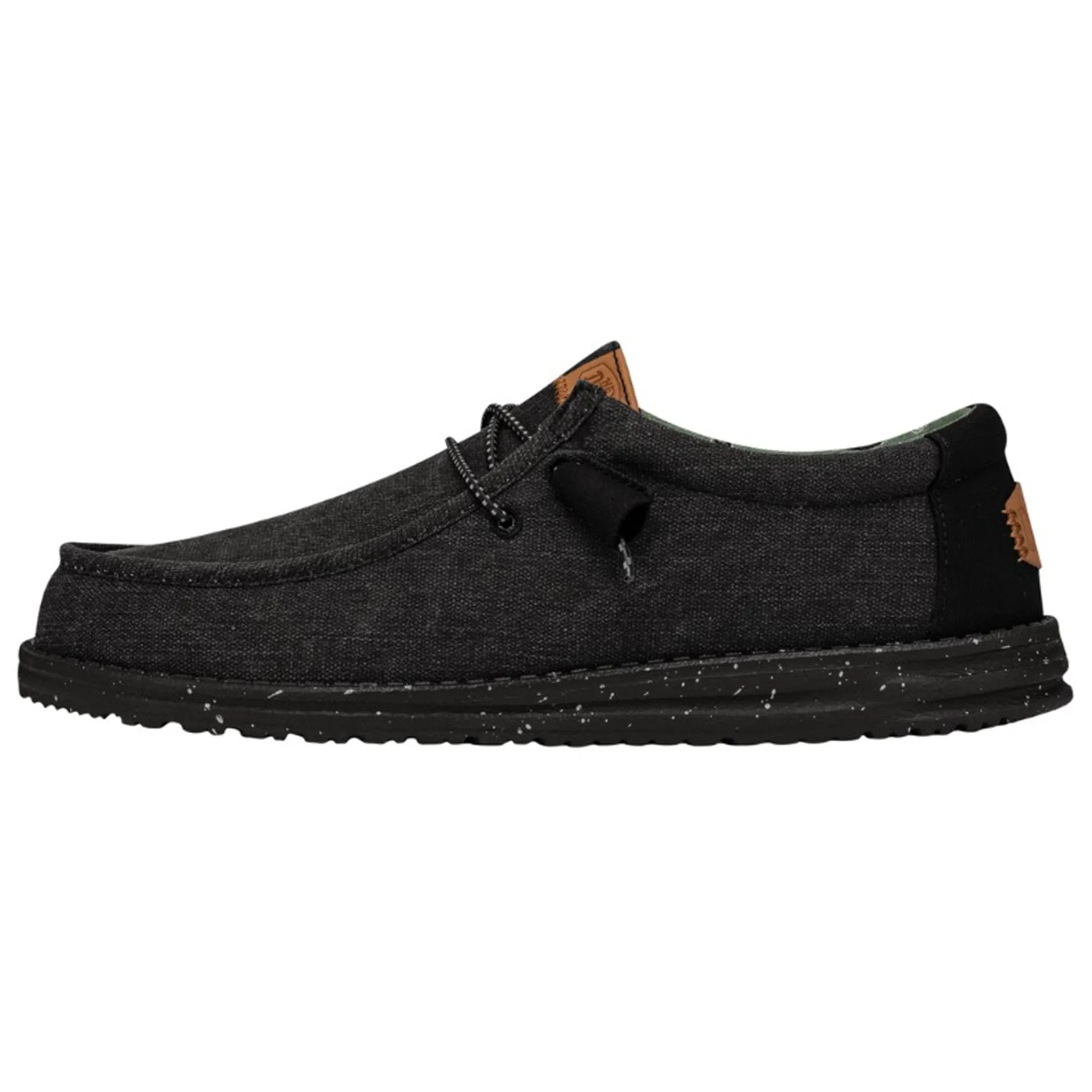 Hey Dude Men's Wally Wash Canvas Black