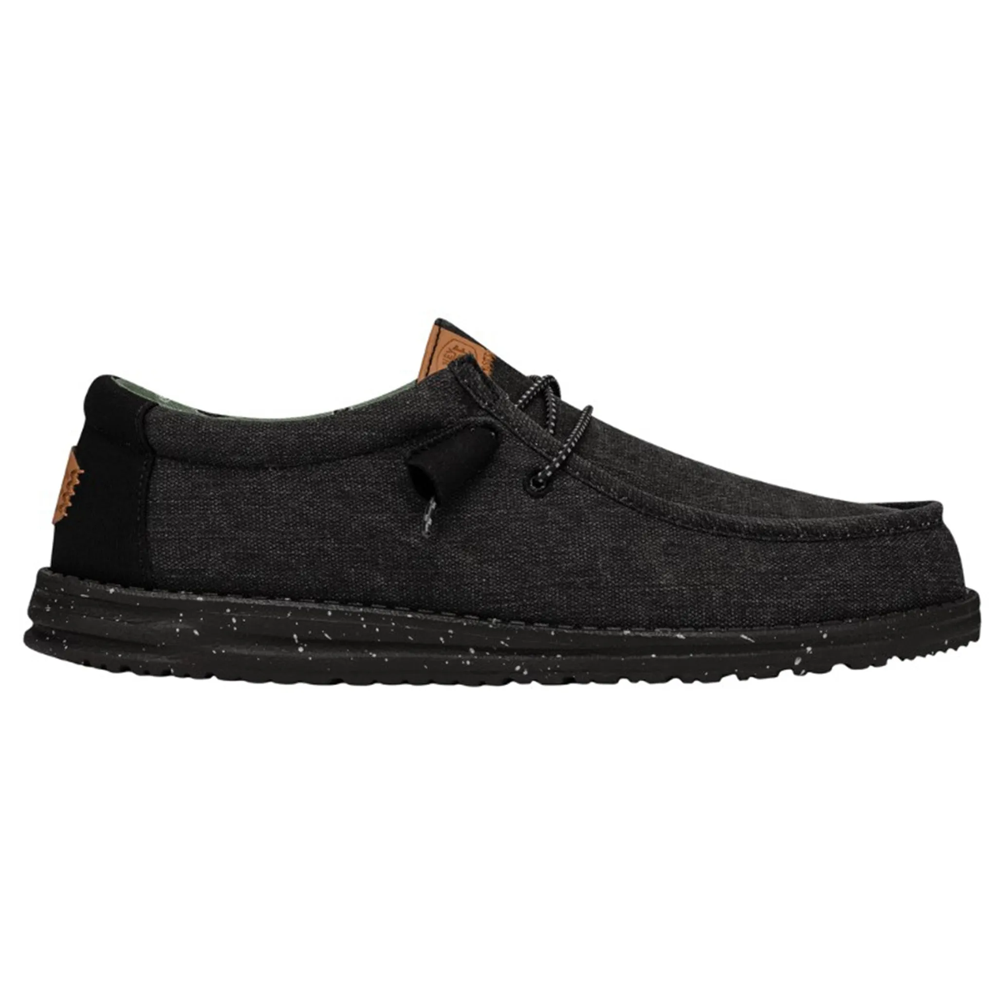 Hey Dude Men's Wally Wash Canvas Black