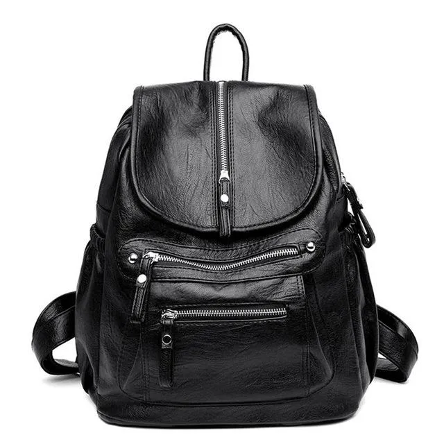 High-quality Synthetic Leather Embossed Travel Backpacks for Women