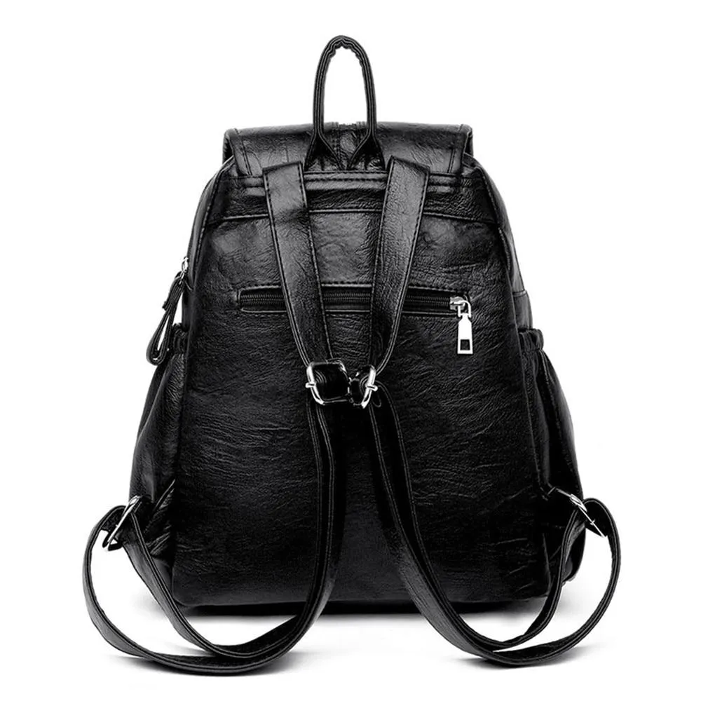 High-quality Synthetic Leather Embossed Travel Backpacks for Women