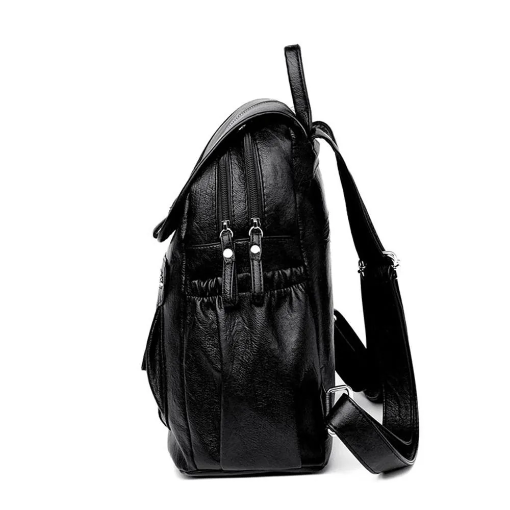 High-quality Synthetic Leather Embossed Travel Backpacks for Women