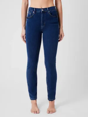 High Rise Stretch Skinny Jeans in Mid Wash