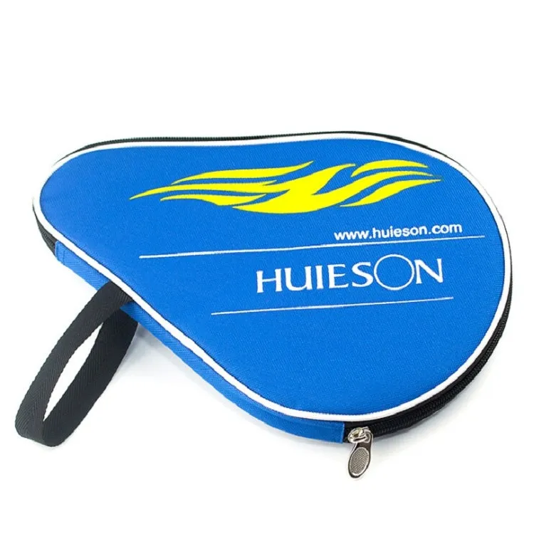 HUIESON HS-PT-H02 Gourd-shaped Zipper Oxford Cloth Single Table Tennis Racket with Ball Bag, Size: 30x20.5cm(Blue)