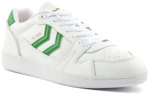 Hummel HB Team Retro Trainers In White Green For Men