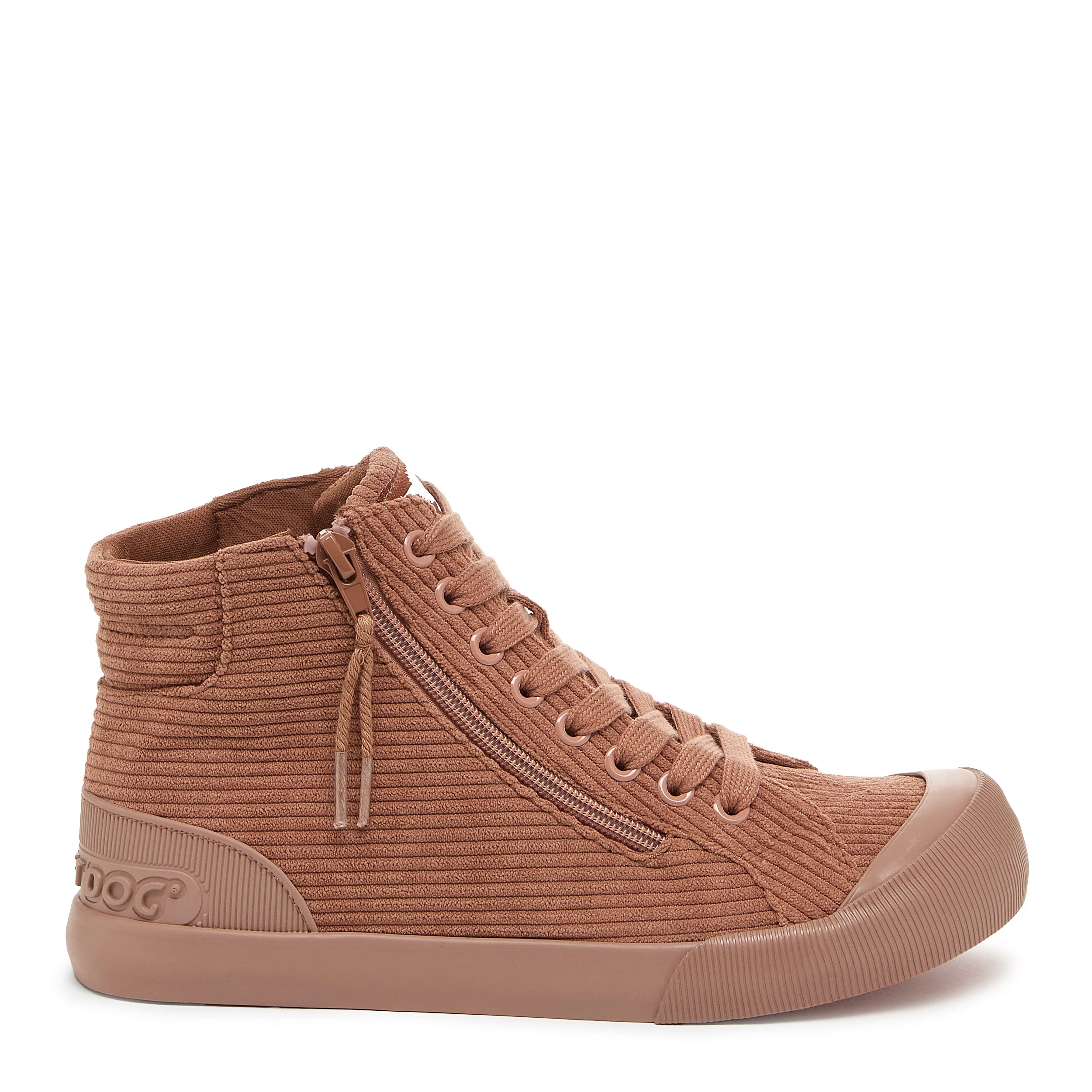 Jazzin Mauve Corduroy High-top Trainers