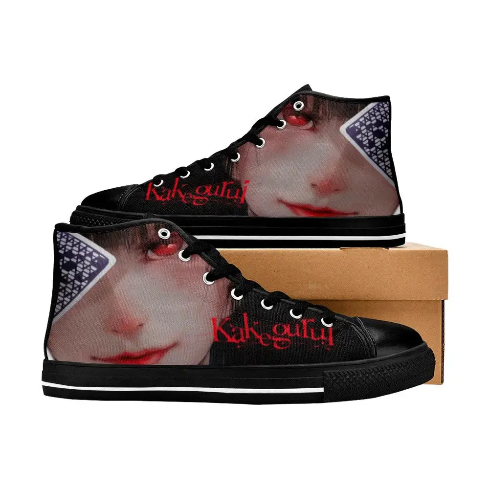 Kakegurui Compulsive Gambler Yumeko Jabami Shoes High Top Sneakers for Kids and Adults