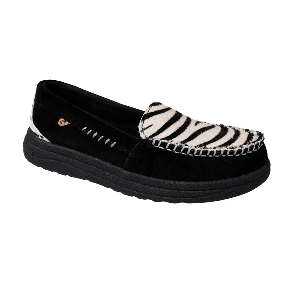 Katya Zebra Slip On Moccasins