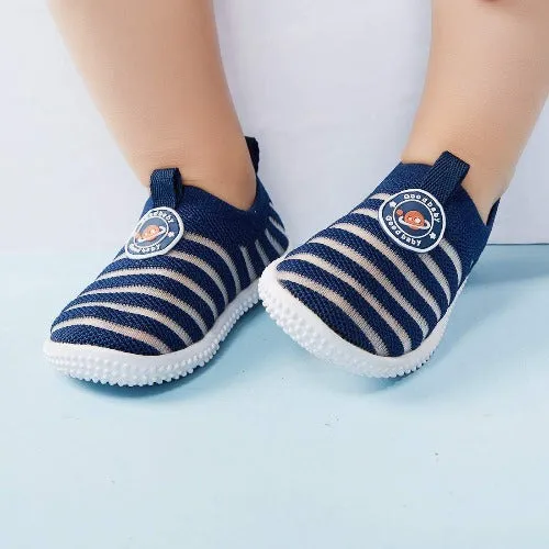 Knitted Striped Non-slip Sneakers First Walker | BMCiTYBM