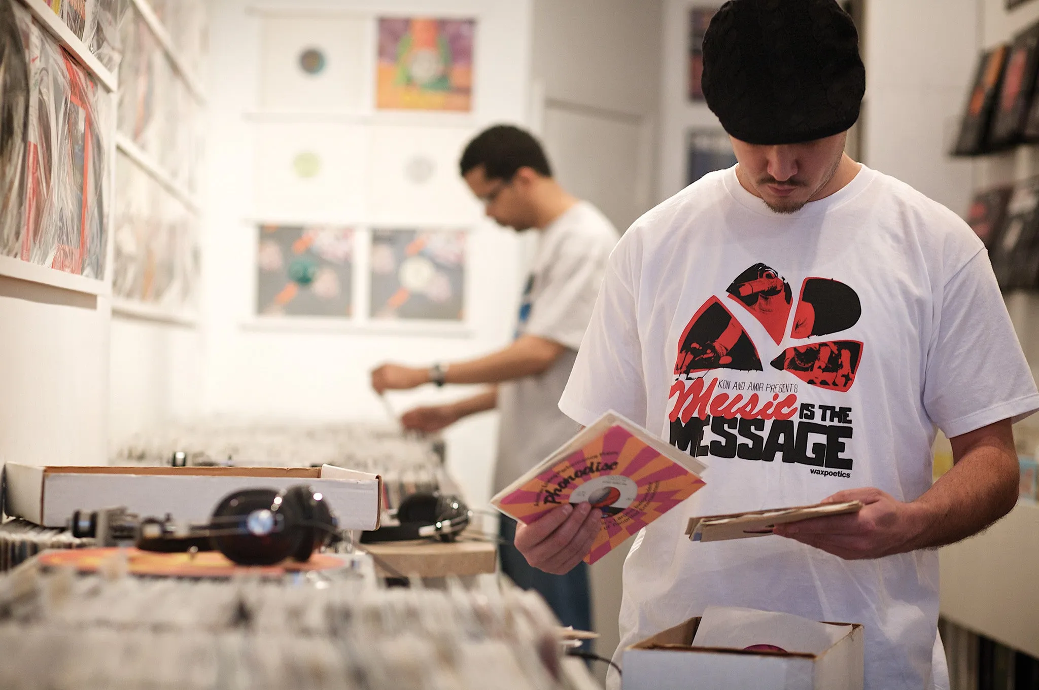 KON & AMIR  "MUSIC IS THE MESSAGE" MIX CD & T-SHIRT