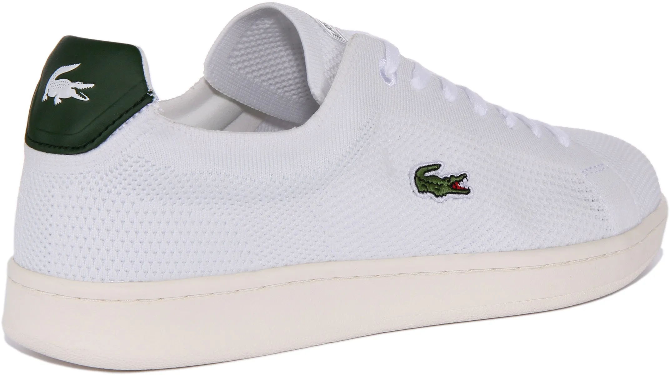 Lacoste Carnaby Piquee In White Green For Men