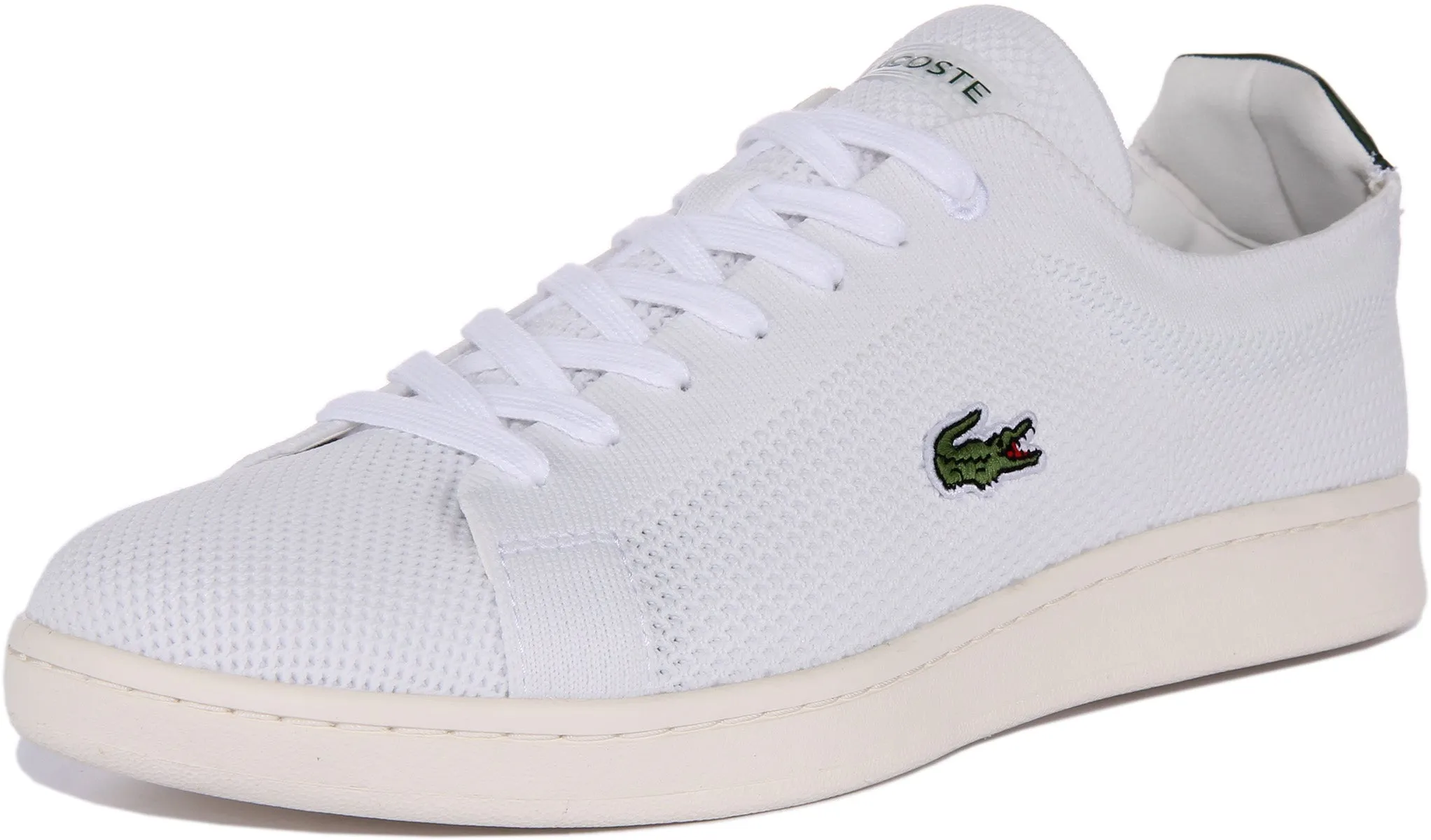 Lacoste Carnaby Piquee In White Green For Men