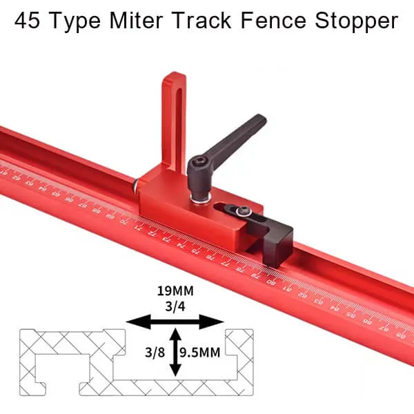 Levoite™ 45 Type T-Slot Miter Track Fence Stop For 45# T-track