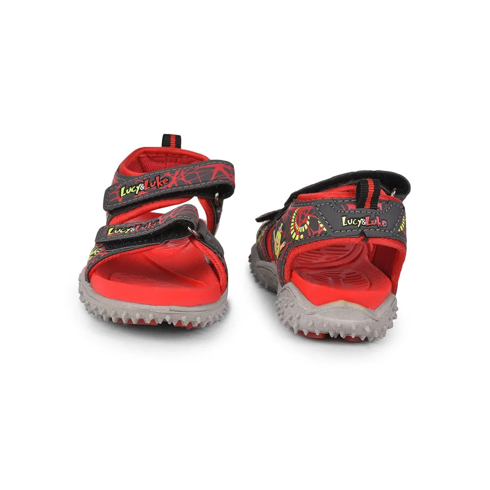 Lucy & Luke (Red) Casual Sandal For Kids By Liberty