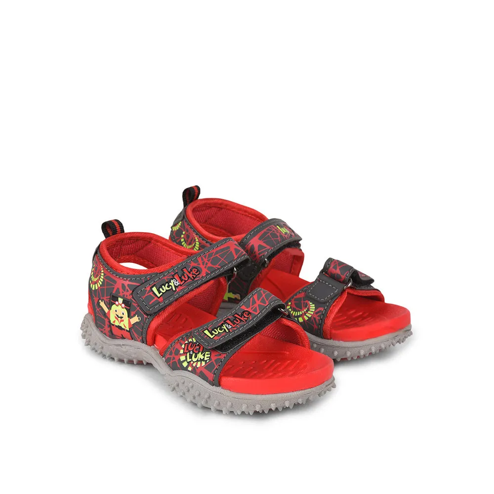 Lucy & Luke (Red) Casual Sandal For Kids By Liberty