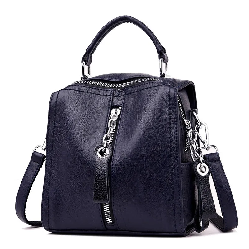 Luxury Cow Leather Women Designer Fashion Shoulder Crossbody Multifunction Bag Big Tote Sac