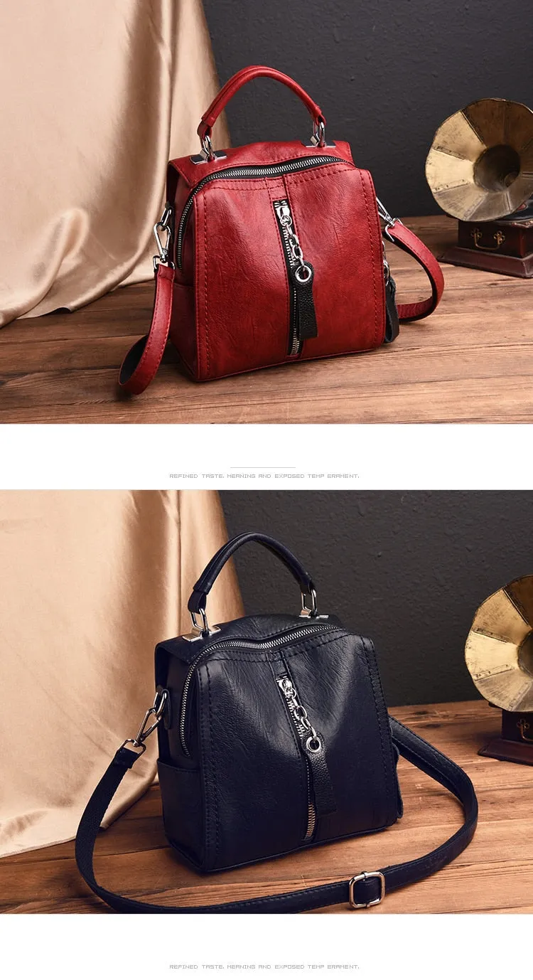 Luxury Cow Leather Women Designer Fashion Shoulder Crossbody Multifunction Bag Big Tote Sac