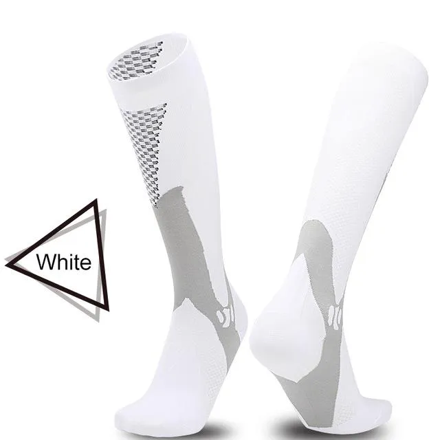 Men & Women New Compression Long Running Socks Men High Elastic Sports Stocking Running Cycling High Compression Leg Support