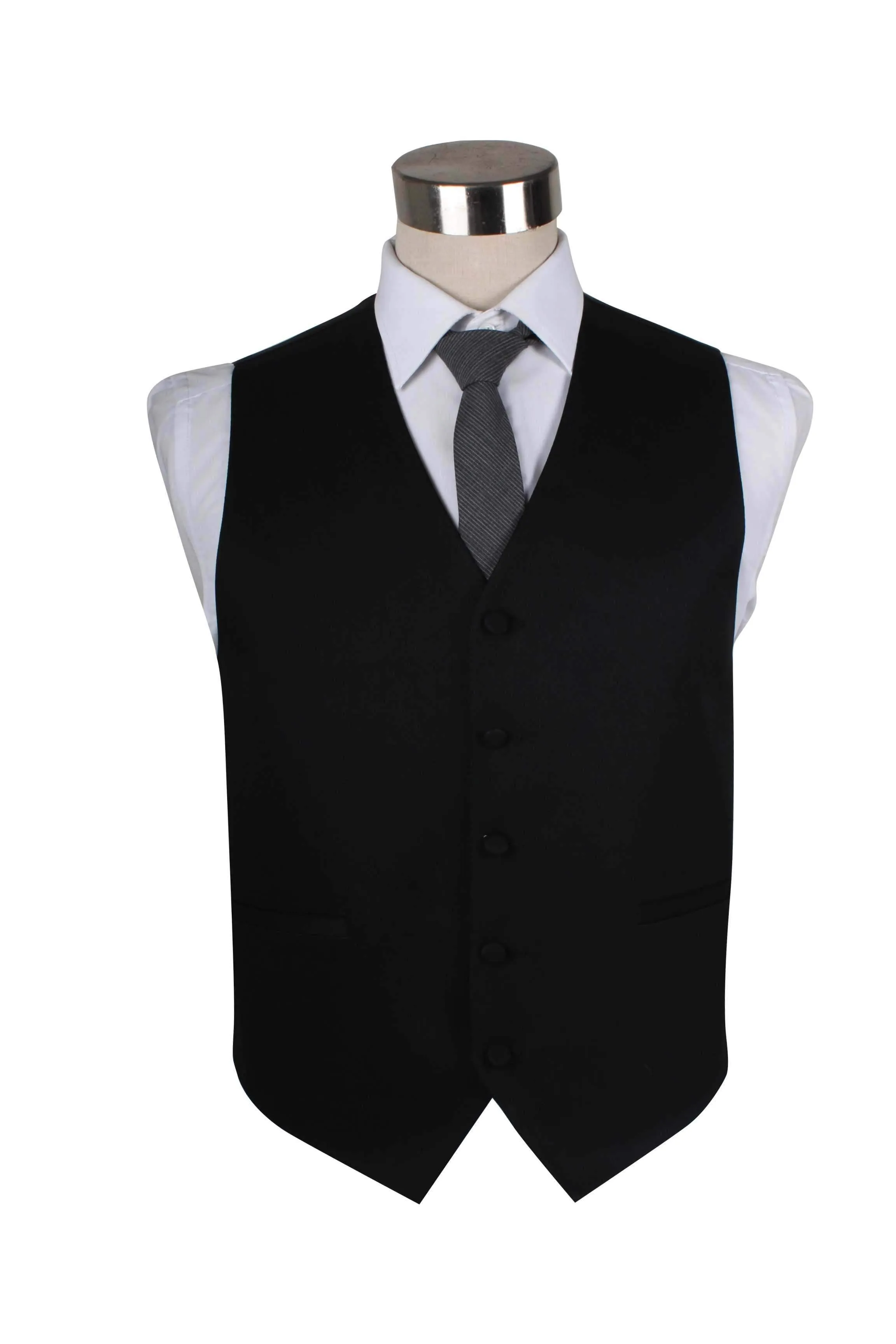 Mens Black Cotton Vest Waistcoast