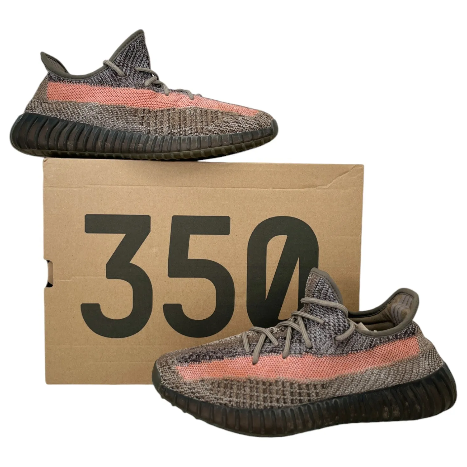 Men's Boost 350 V2 Ash Stone Low Trainers Grey Size EU 42.5 / UK 8.5