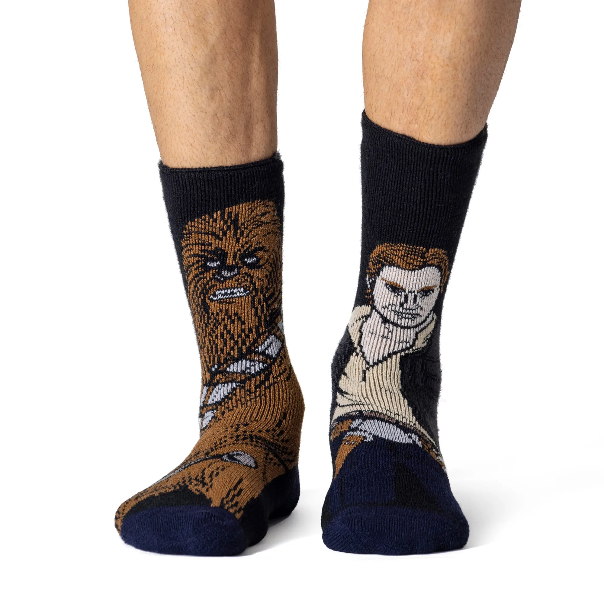 Mens Lite Licensed Character Socks - Star Wars Chewie & Han Solo