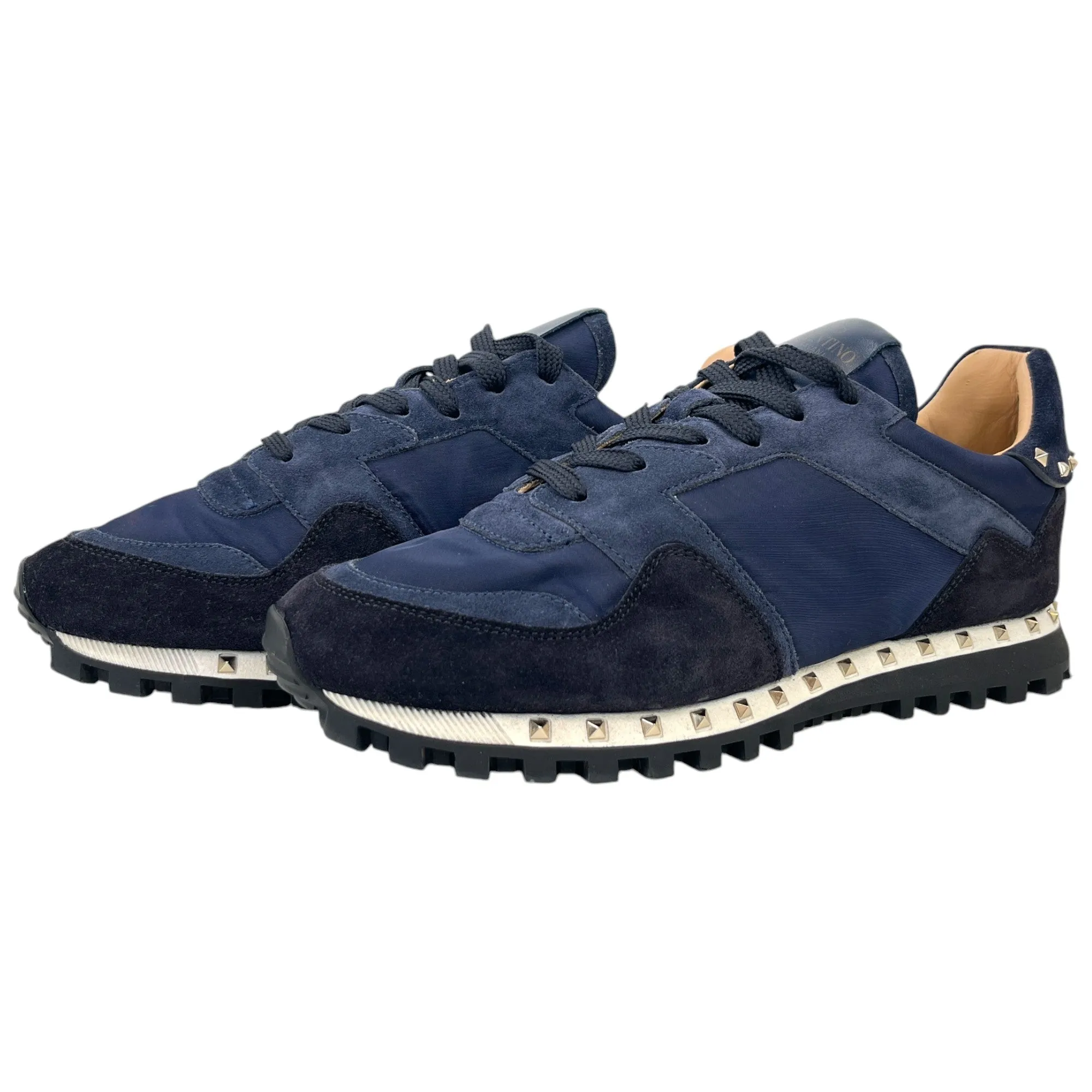 Men's Rockstud Low Trainers Navy Size EU 41 / UK 7