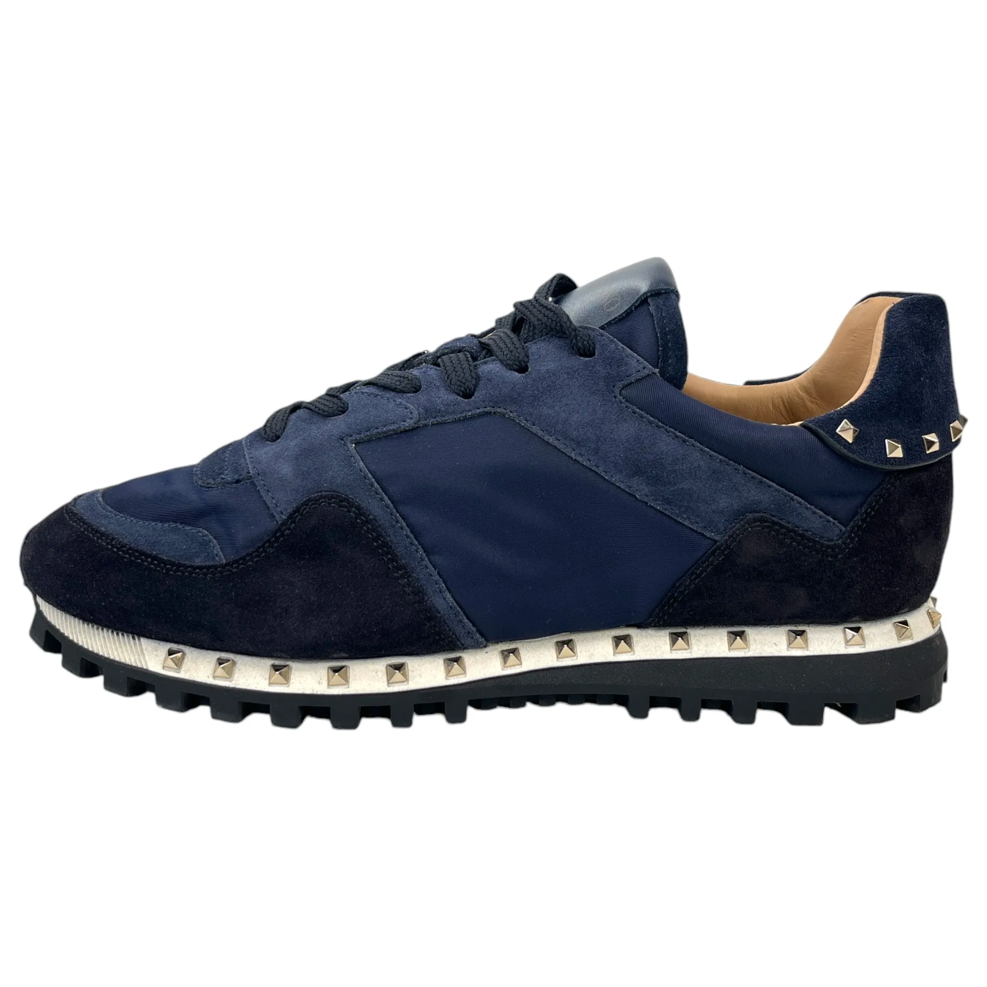 Men's Rockstud Low Trainers Navy Size EU 41 / UK 7