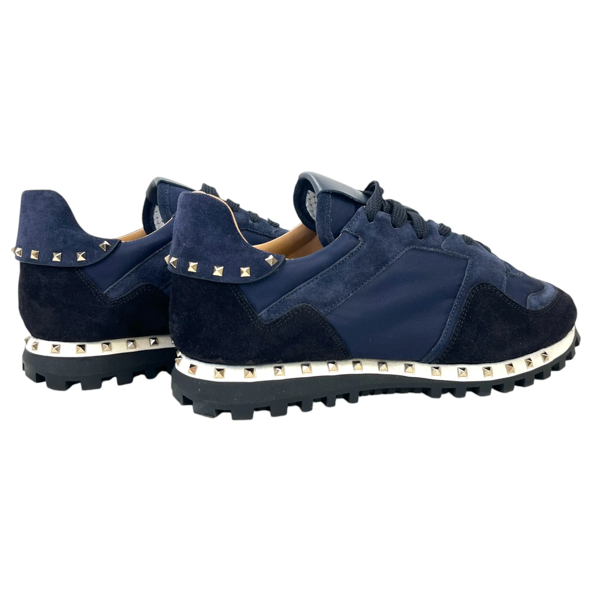 Men's Rockstud Low Trainers Navy Size EU 41 / UK 7