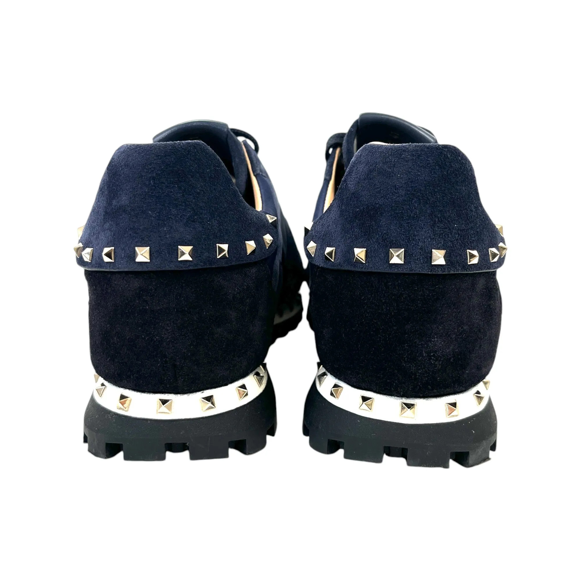 Men's Rockstud Low Trainers Navy Size EU 41 / UK 7