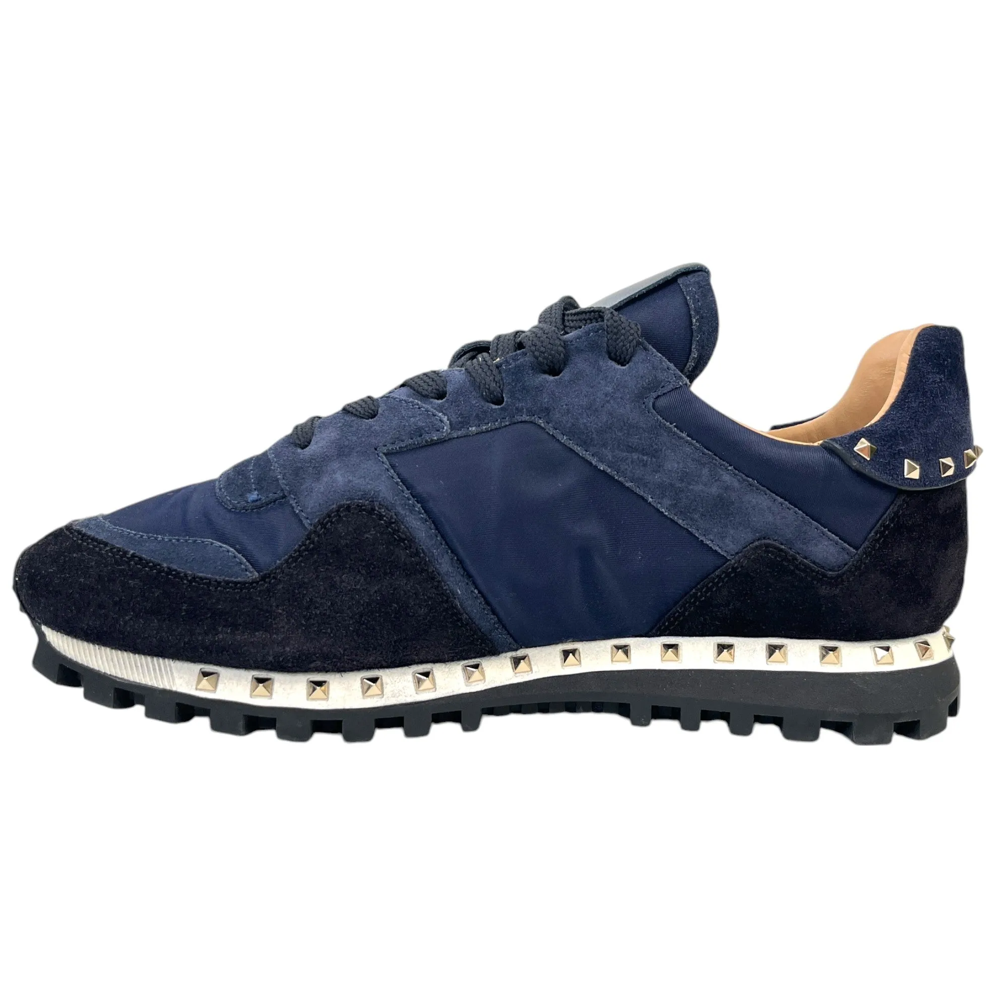 Men's Rockstud Low Trainers Navy Size EU 41 / UK 7