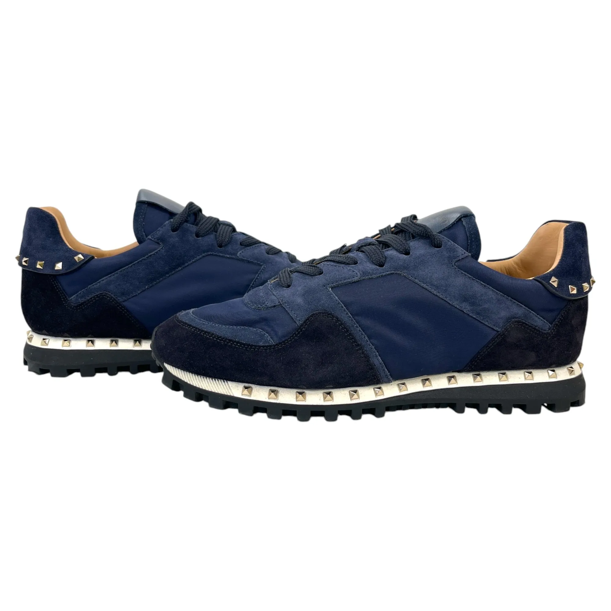 Men's Rockstud Low Trainers Navy Size EU 41 / UK 7