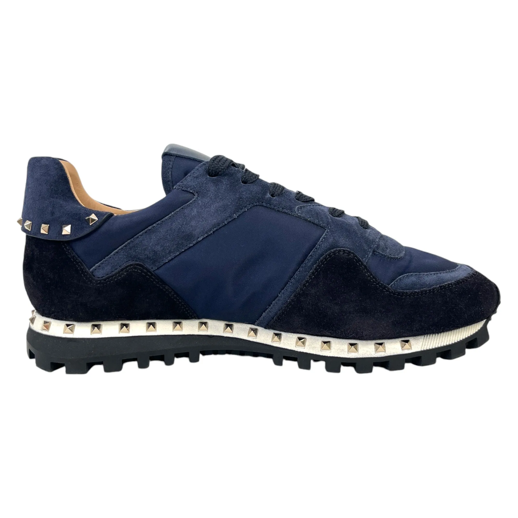 Men's Rockstud Low Trainers Navy Size EU 41 / UK 7