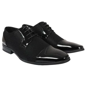 Men's Shoes Black Oxford Derby Lace Up Dress Shoe