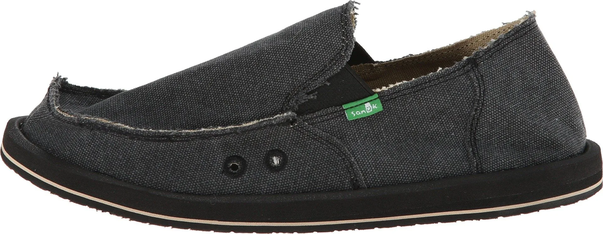 Men's Shoes Sanuk VAGABOND Slip On Canvas Sidewalk Surfers SMF1001 CHARCOAL