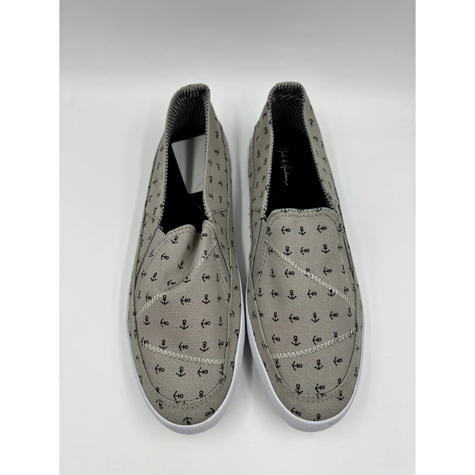 Men's Size 8.5, Anchor Canvas Slip-on Low Top Loafer