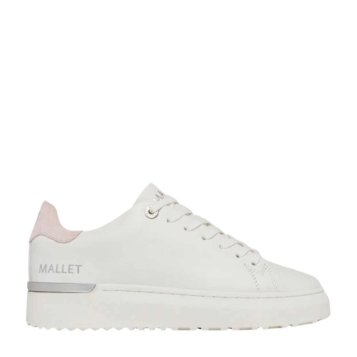 Miss Mallet White & Pink Tab GRFTR Lite Trainers