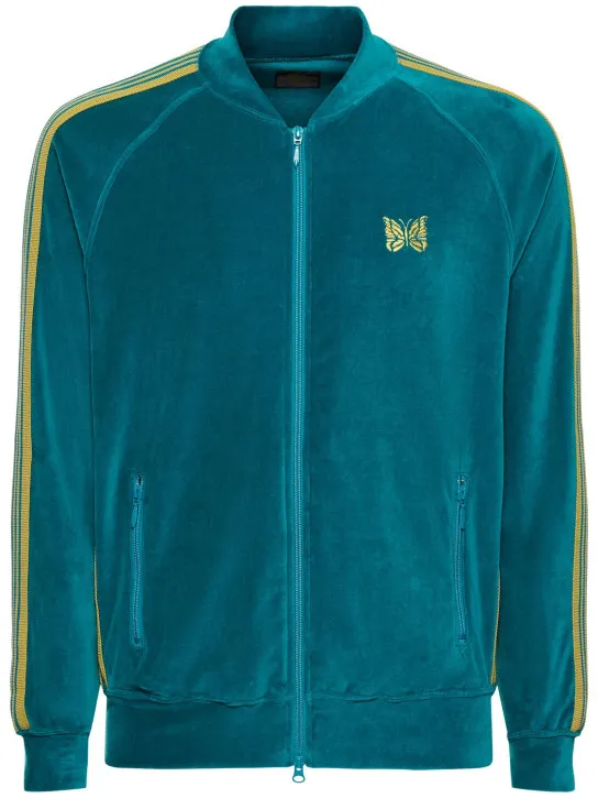 Needles   Needles logo velour track jacket 