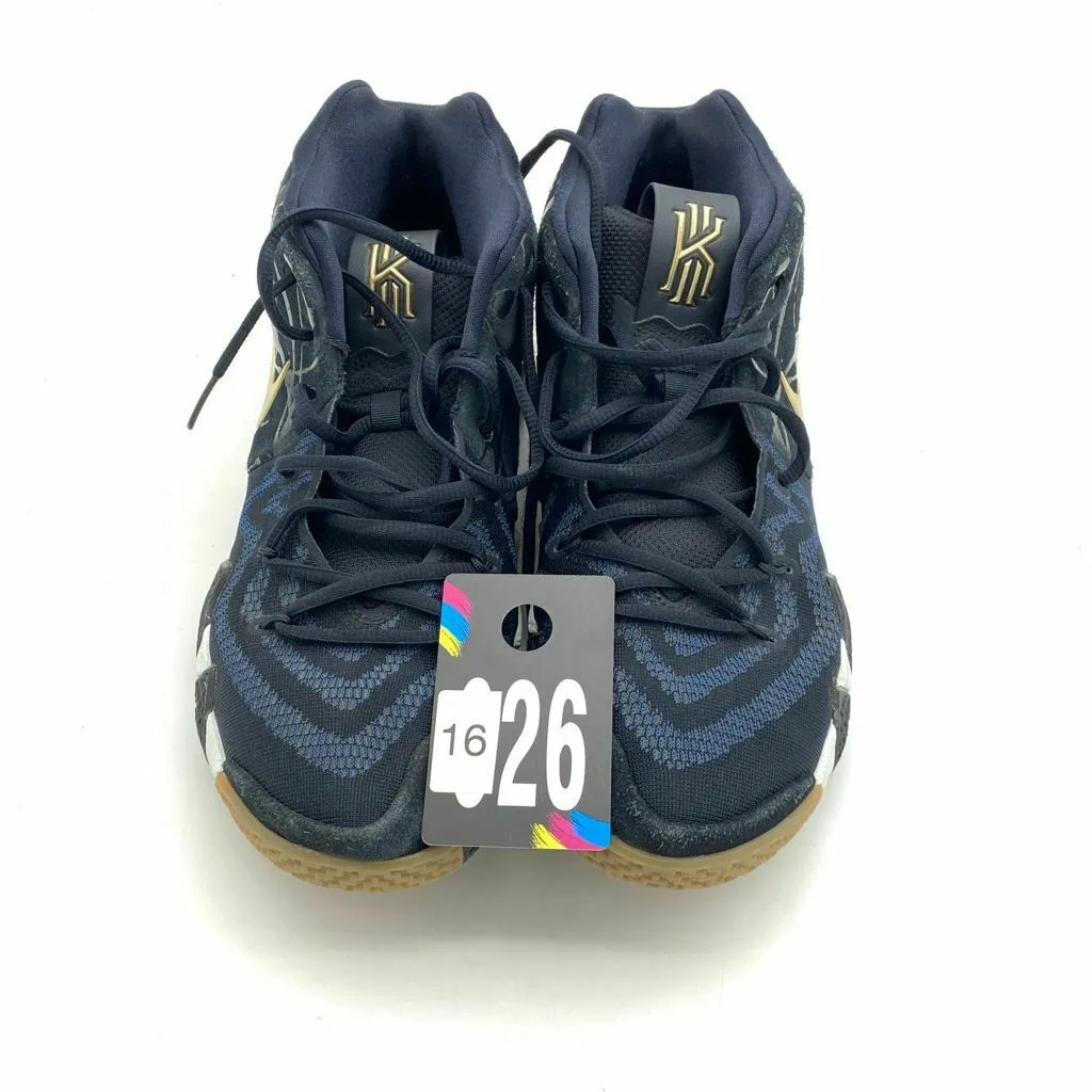 Nike Kyrie 4 Mens Size10 Pitch Blue Metallic Gold Basketball Sneaker943806-403