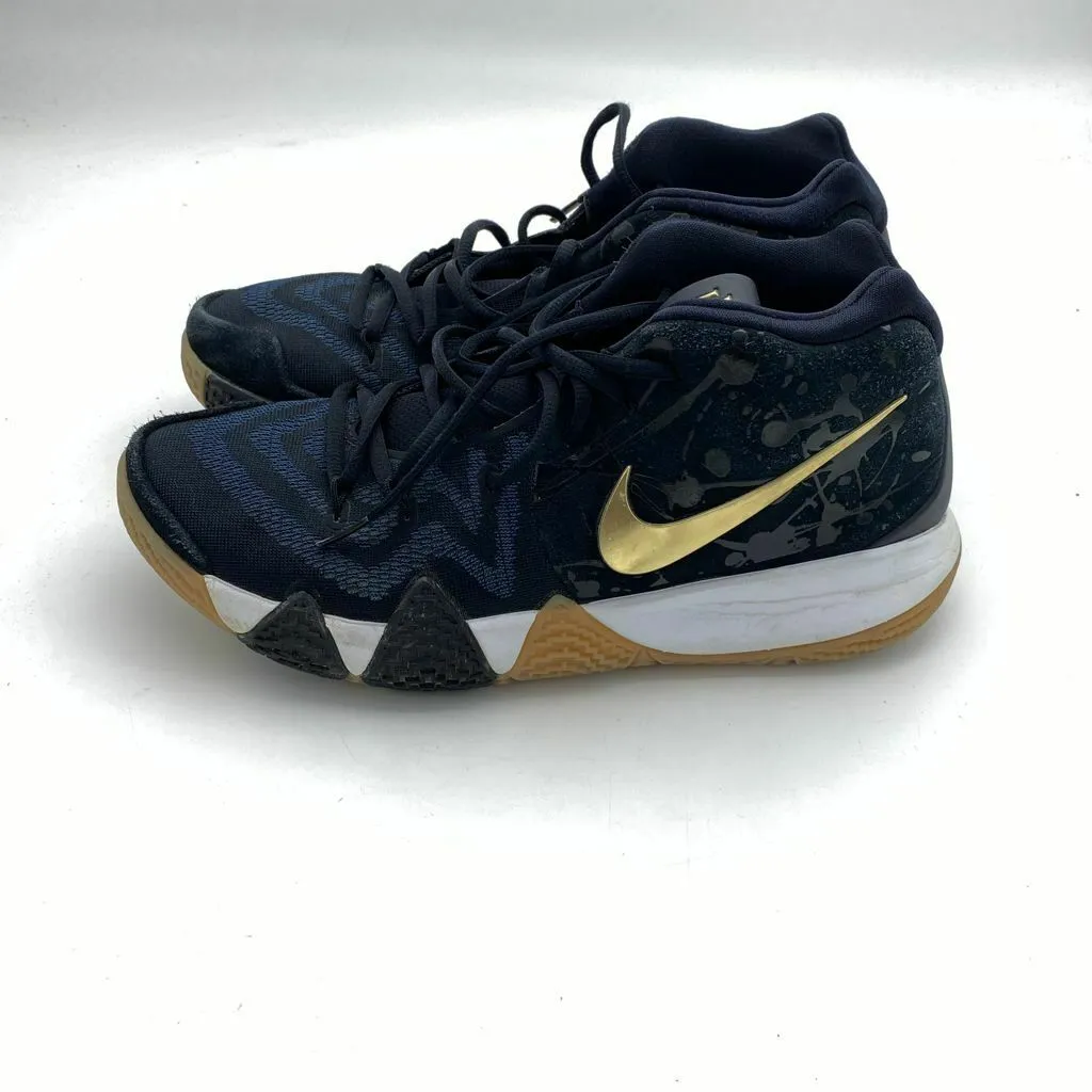 Nike Kyrie 4 Mens Size10 Pitch Blue Metallic Gold Basketball Sneaker943806-403