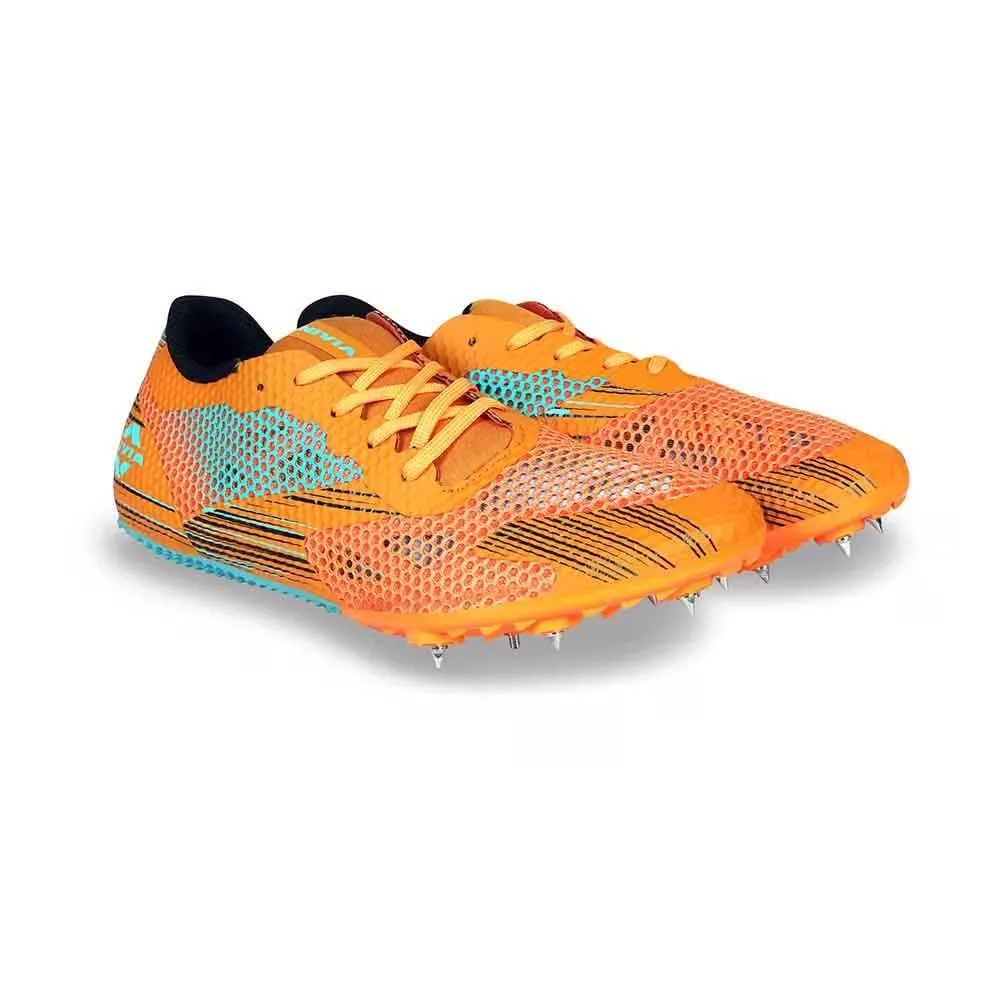 NIVIA TF-400 Track and Field Spikes Running Athletic Shoes (Orange)